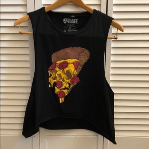 Beast Worx pizza face crop top